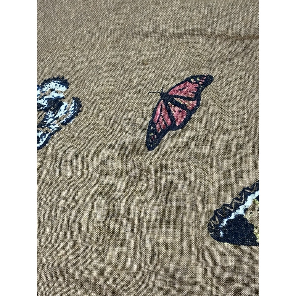 Alessia Pacini Linen Butterfly Blouse Women's Medium Brown Made in Italy Top - Picture 4 of 6